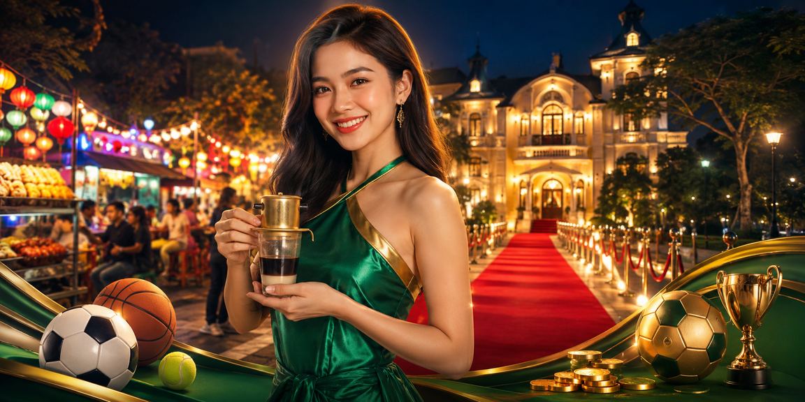 Người dùng Đà Lạt uống cà phê và kiểm tra ưu đãi casino trên điện thoại